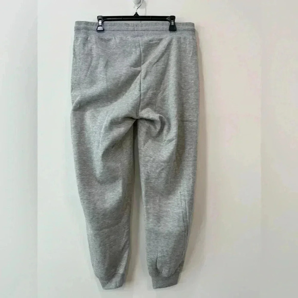 Bebe Sport Heather Grey Rhinestone Graphic Drawstring Sweatpants XL NWT - Picture 7 of 13